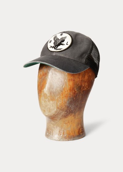 Gorra Ralph Lauren Hombre Negros - Eagle-Patch Reverse-Sateen - TAIGU4258